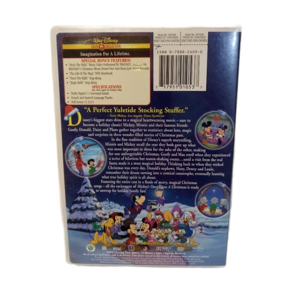 Walt Disney Pictures DVD CASE ONLY Mickeys Once Upon A Christmas Great Condition - Picture 4 of 4